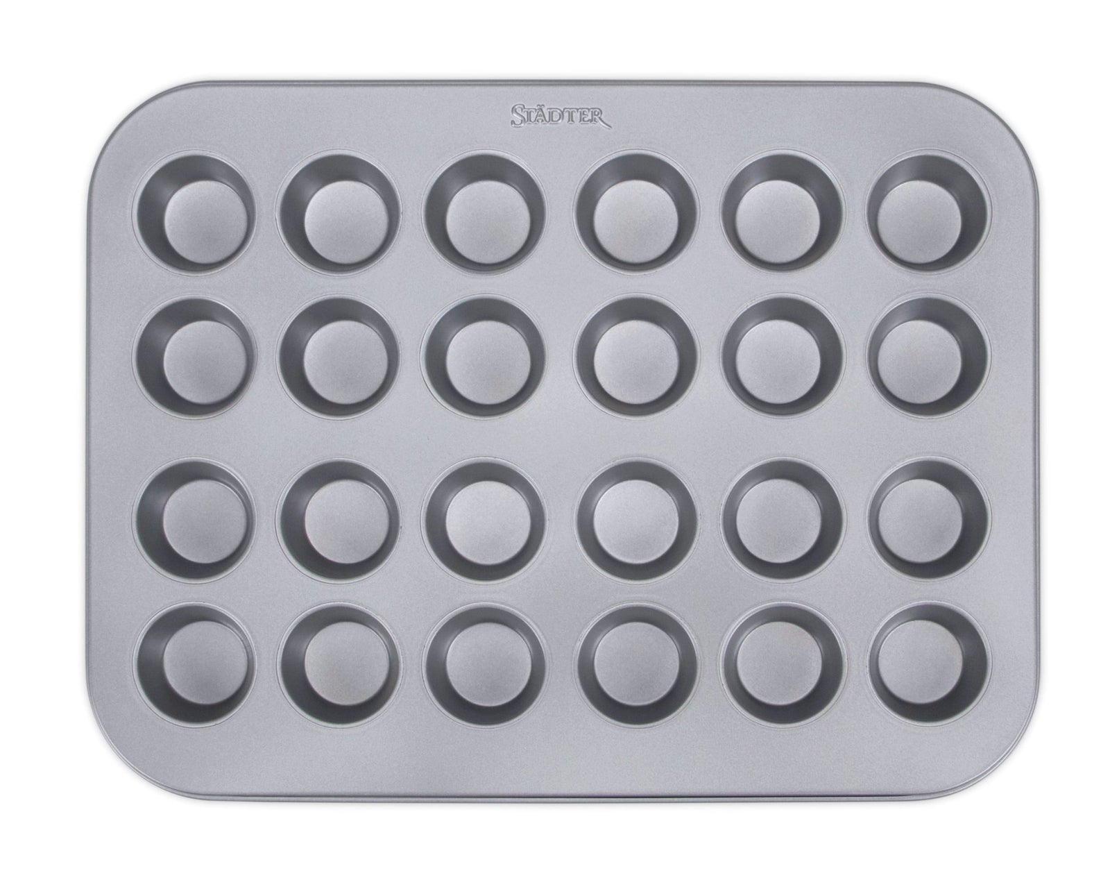 ST - 661127 - Städter 'WE - LOVE - BAKING Mini - Muffin 35 x 27 cm Silber'