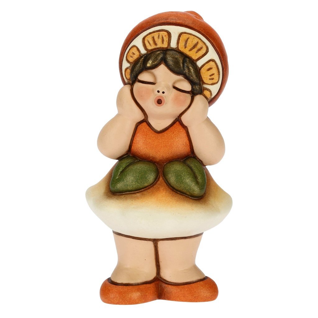 F2811H90 - THUN I CLASSICI - TEDDY GOLOSO 'KIND SIE ORANGE 4,3x3,8x8,3 h cm'