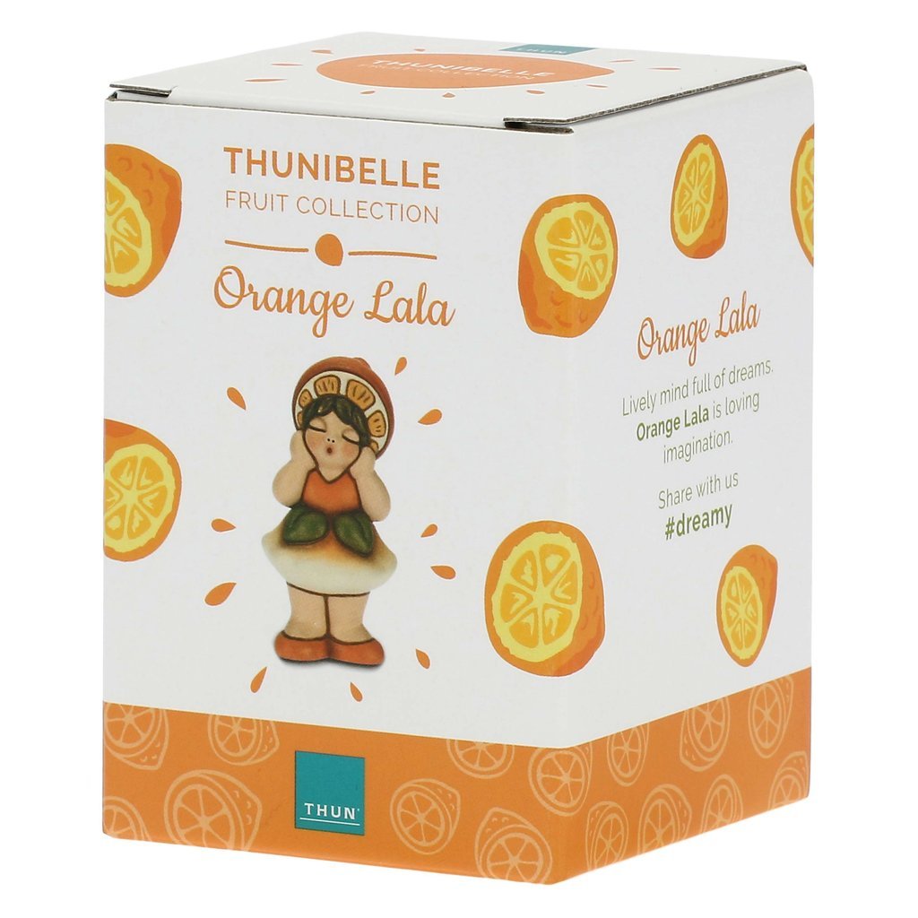 F2811H90 - THUN I CLASSICI - TEDDY GOLOSO 'KIND SIE ORANGE 4,3x3,8x8,3 h cm'