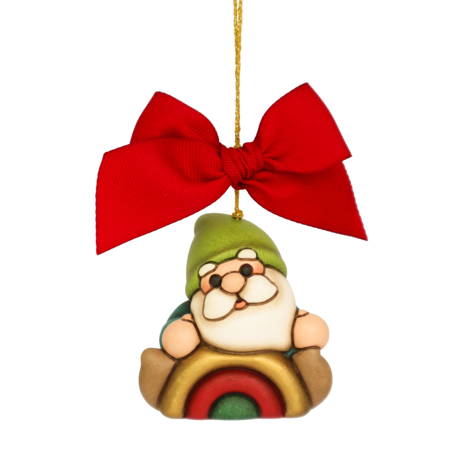 S3340A82 - THUN 'Weihnachtsschmuck Zwerg Oliver mit Regenbogen aus Keramik, maxi' 2023