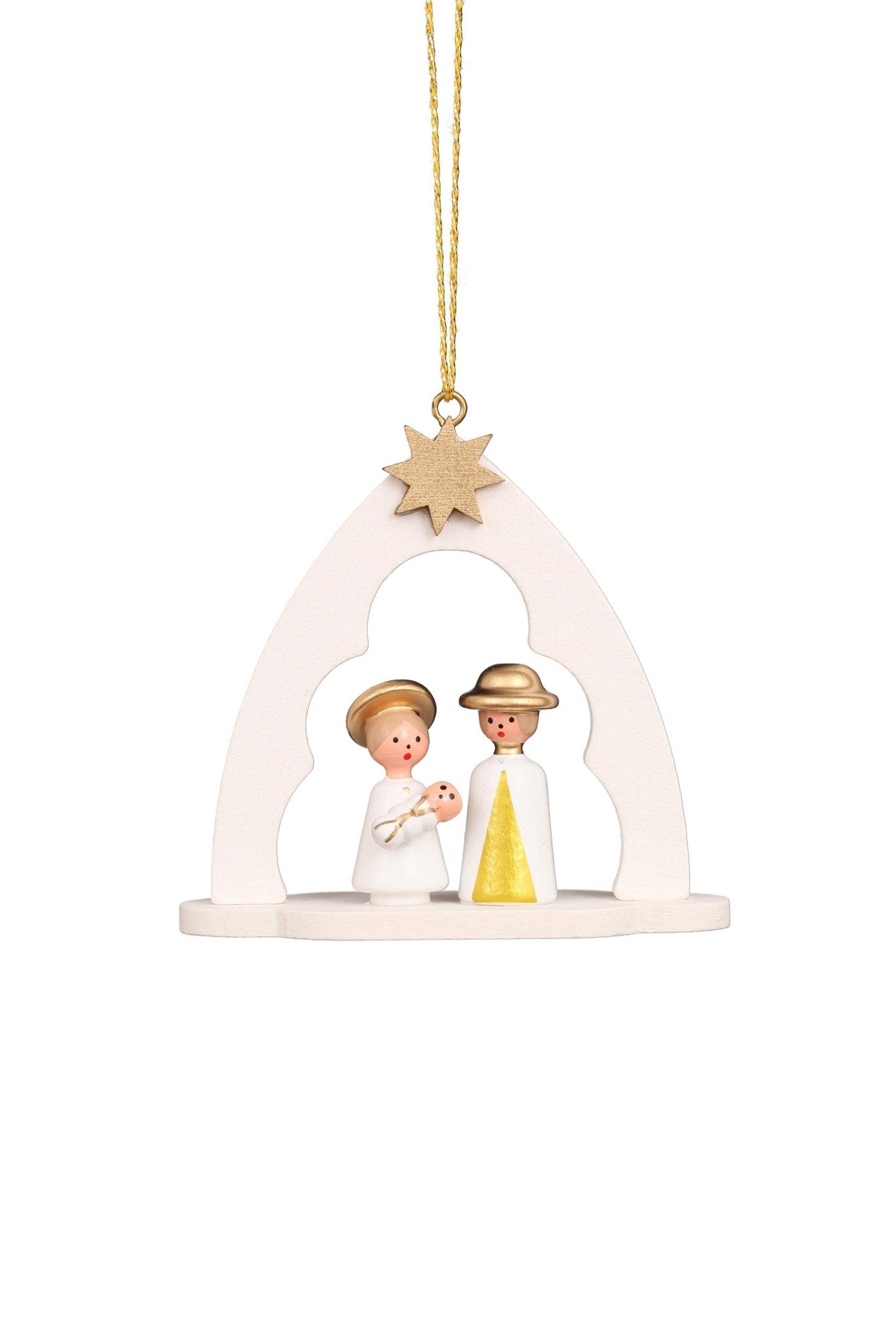 ULB - 100182 - Ulbricht Baumschmuck 'Heilige Familie im Bogen weiss - 6.2cm' - 