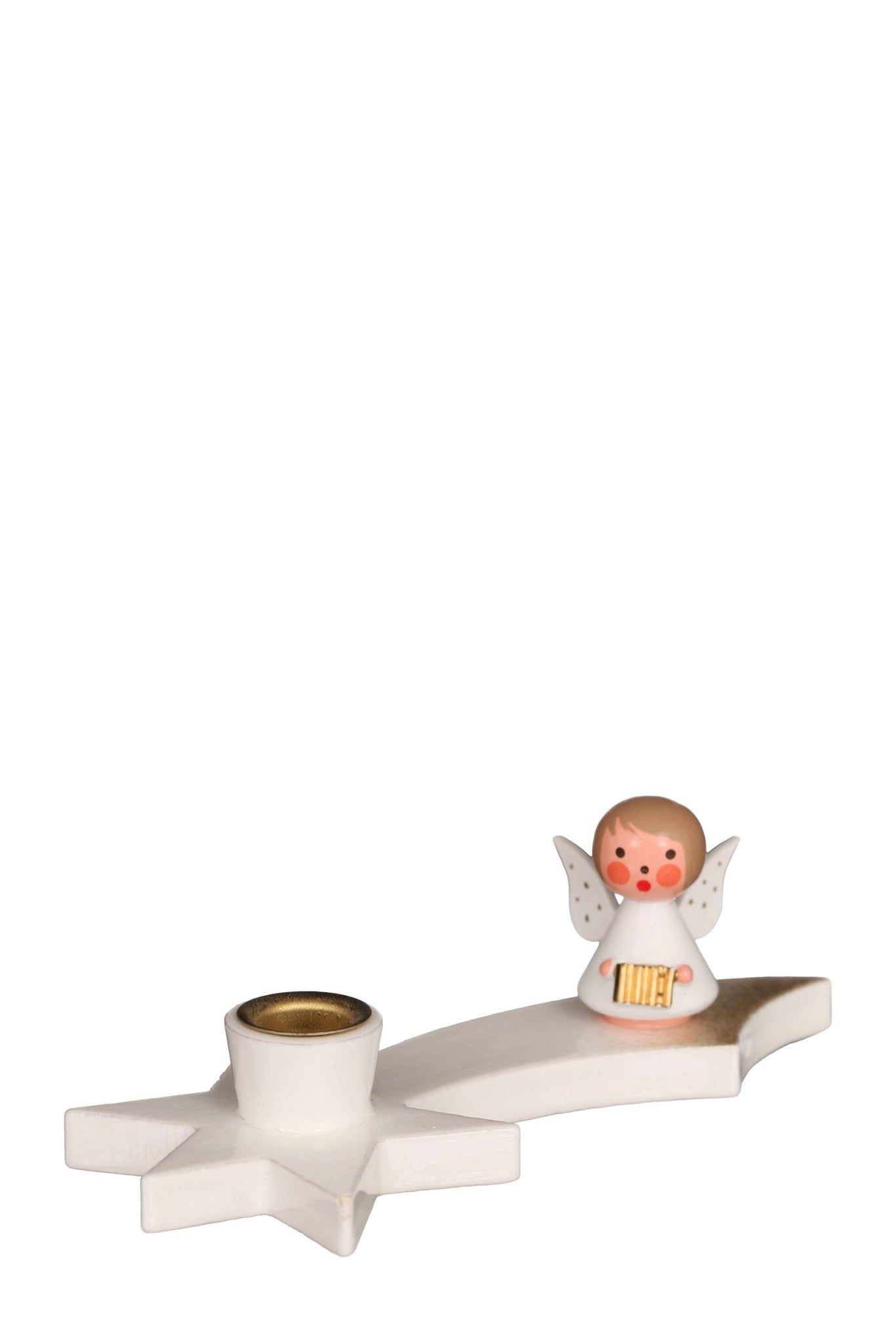 ULB - 060014 - Ulbricht Tischlicht 'Leuchter Engel auf Komet weiss - 3cm' - 