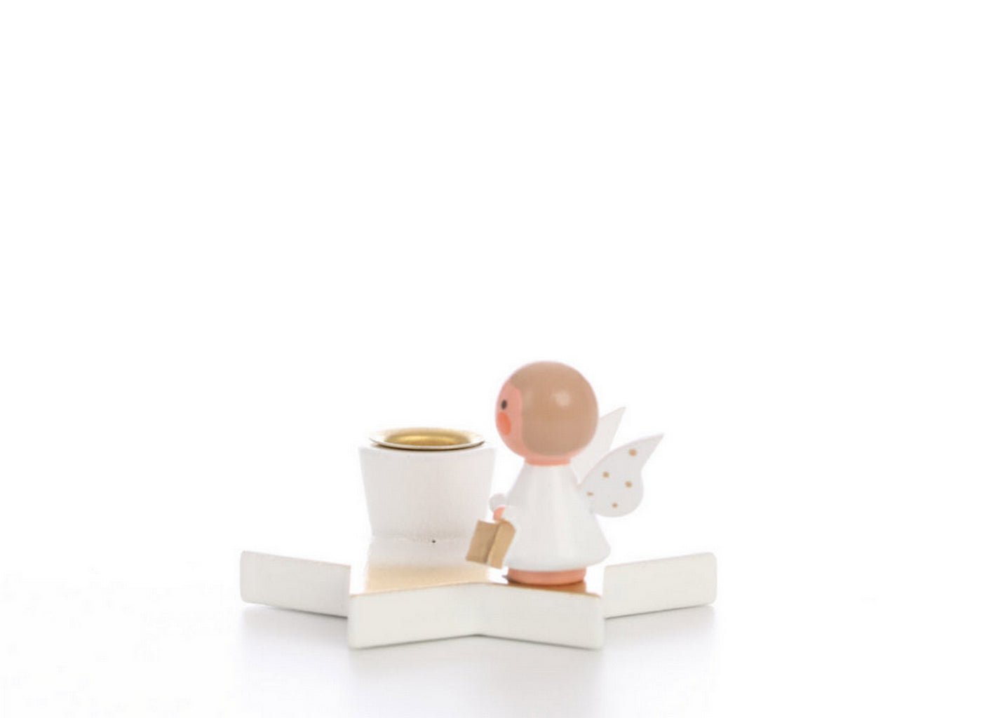 ULB - 060010 - Ulbricht Tischlicht 'Leuchter Engel auf Stern weiss - 3cm' - 