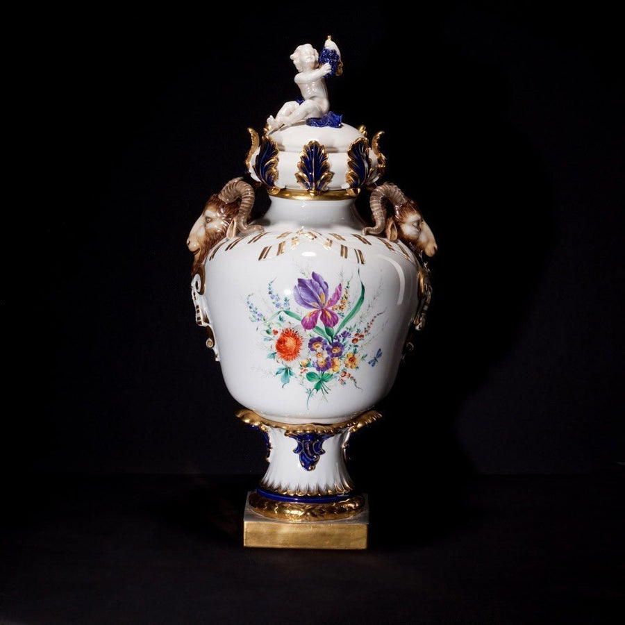 Unterweissbach Porzellan - Vase Prunkvase Blumen-9212-BLUME
