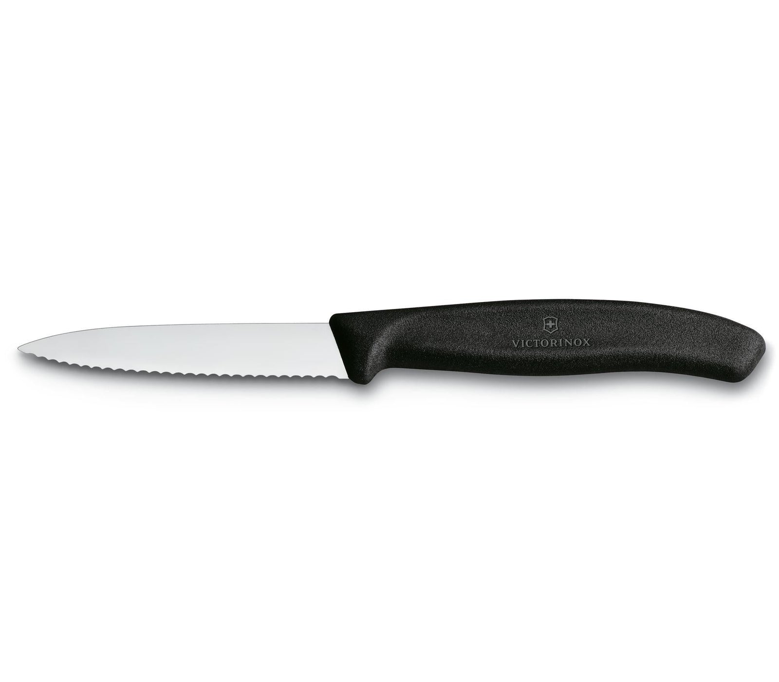VX6.7633 - Victorinox - 'Gemüsemesser Swiss Classic, Mittelspitz, Wellenschliff, 8 cm, schwarz'
