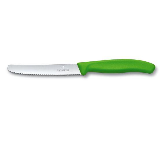 Victorinox - 'Tomatenmesser, Swiss Classic Wellenschliff grün 11 cm'-VX6.7836.L114