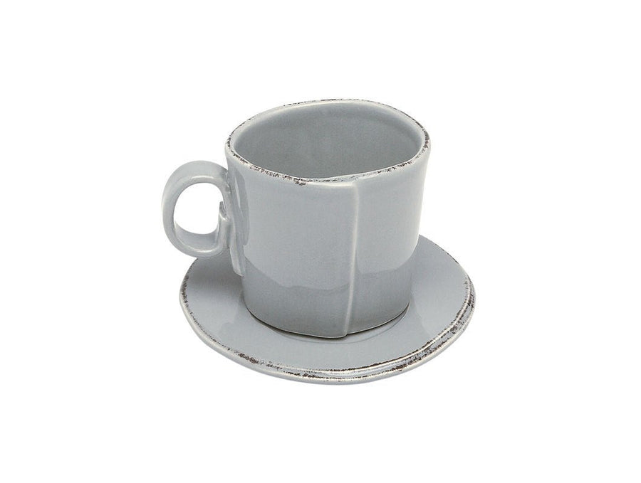 Virginia Casa - Lastra 'Espresso Set Tasse mit Unterteller - ø11cm - grigio'-6406AC_Lastra_grigio