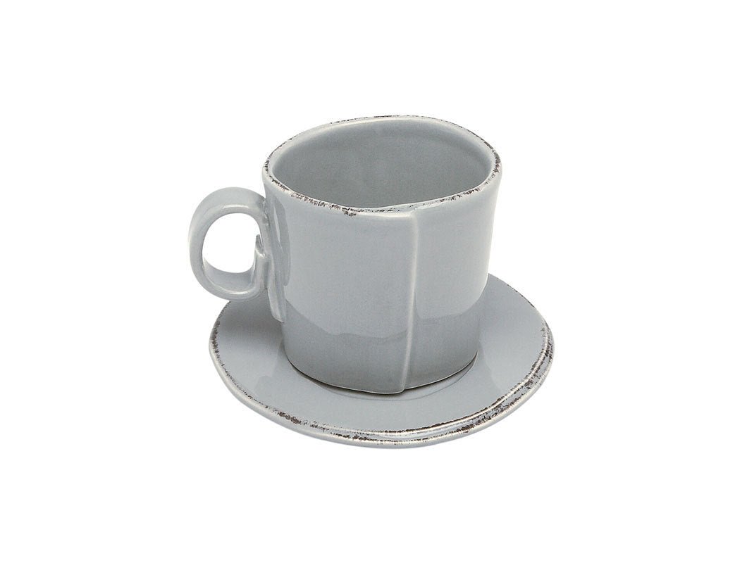6406AC_Lastra_grigio - Virginia Casa - Lastra 'Espresso Set Tasse mit Unterteller - ø11cm - grigio'