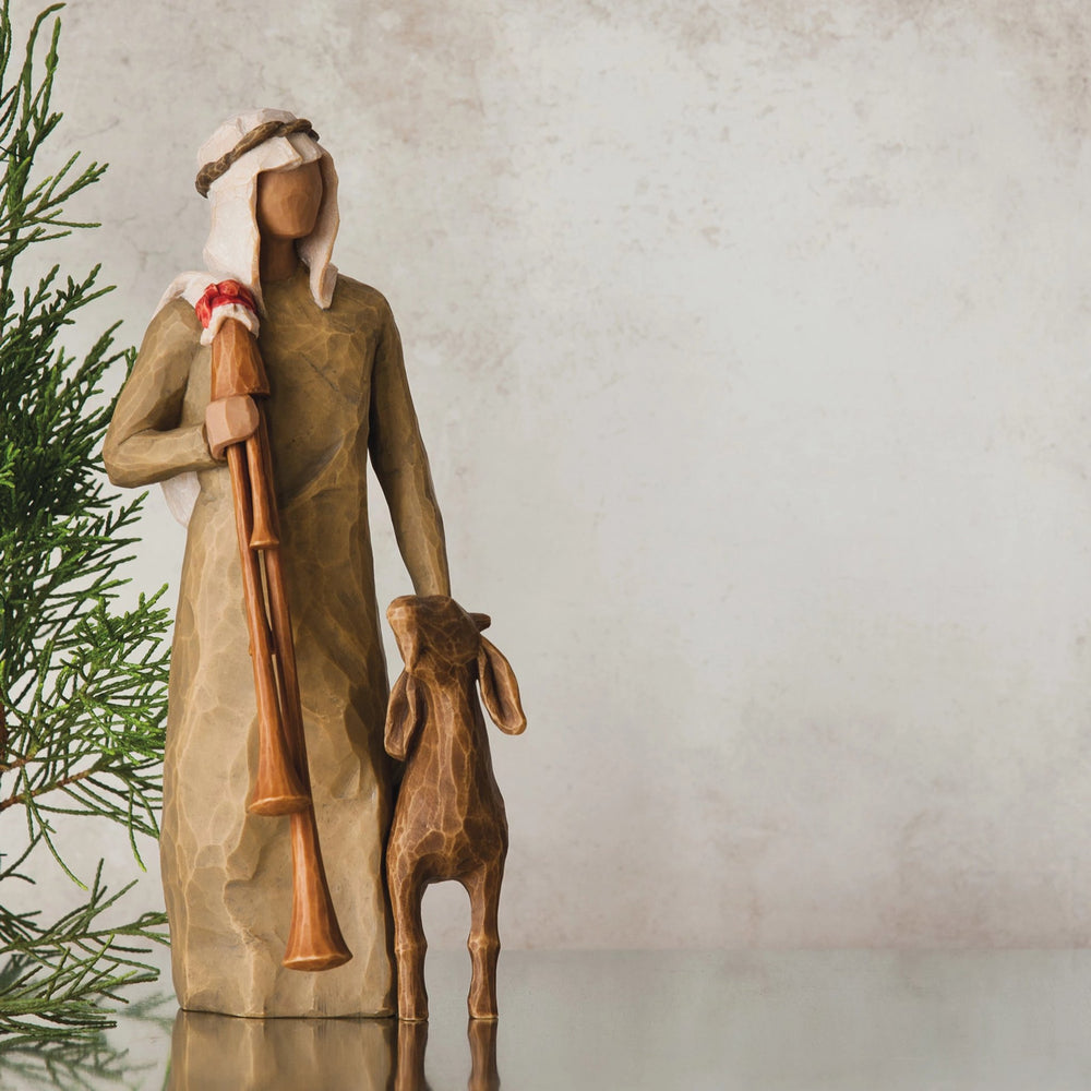 Willow Tree Figur 'Zampognaro (Shepherd with bagpipe) - Schafhirte mit Dudelsack 23cm'-WT-27183