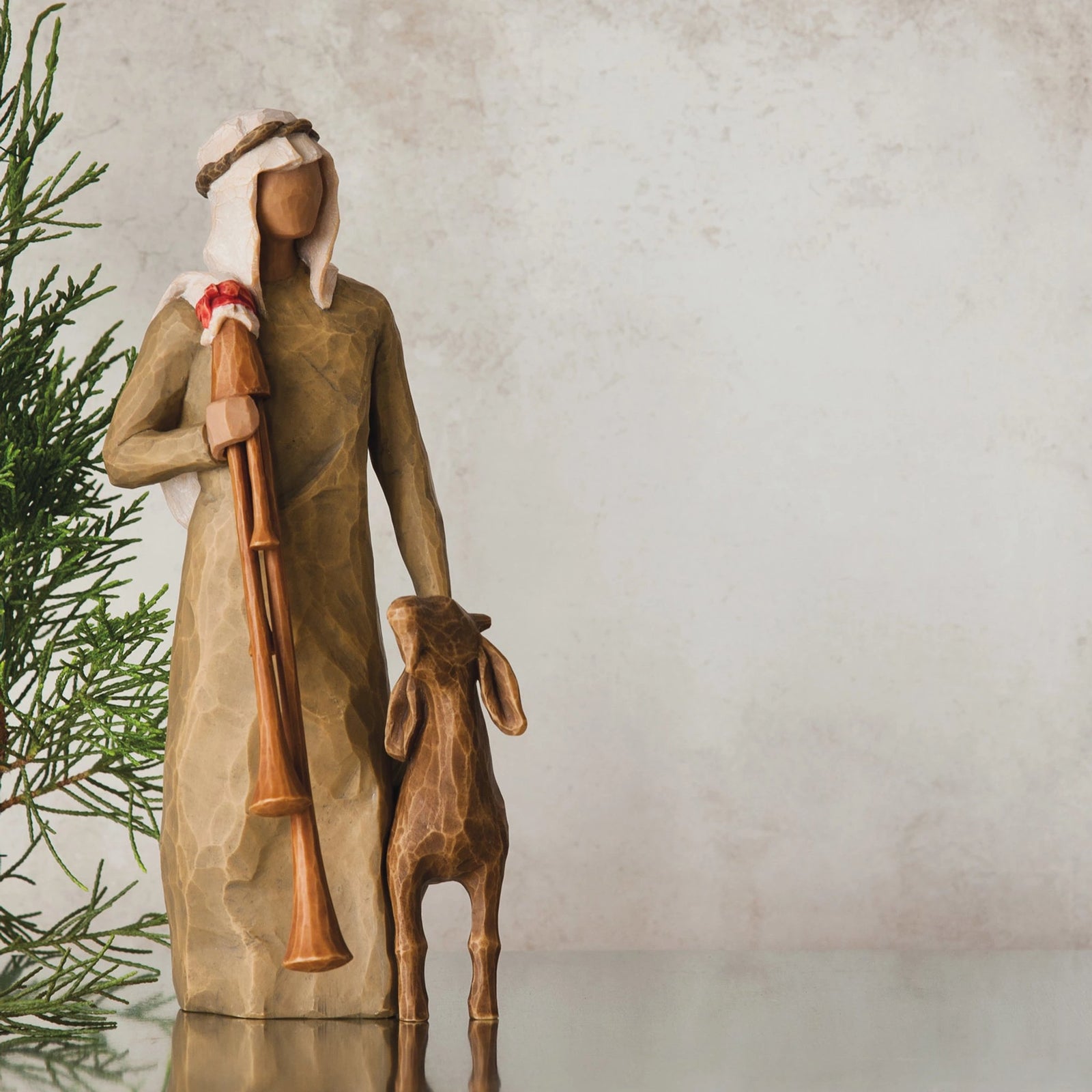 WT - 27183 - Willow Tree Figur 'Zampognaro (Shepherd with bagpipe) - Schafhirte mit Dudelsack 23cm'