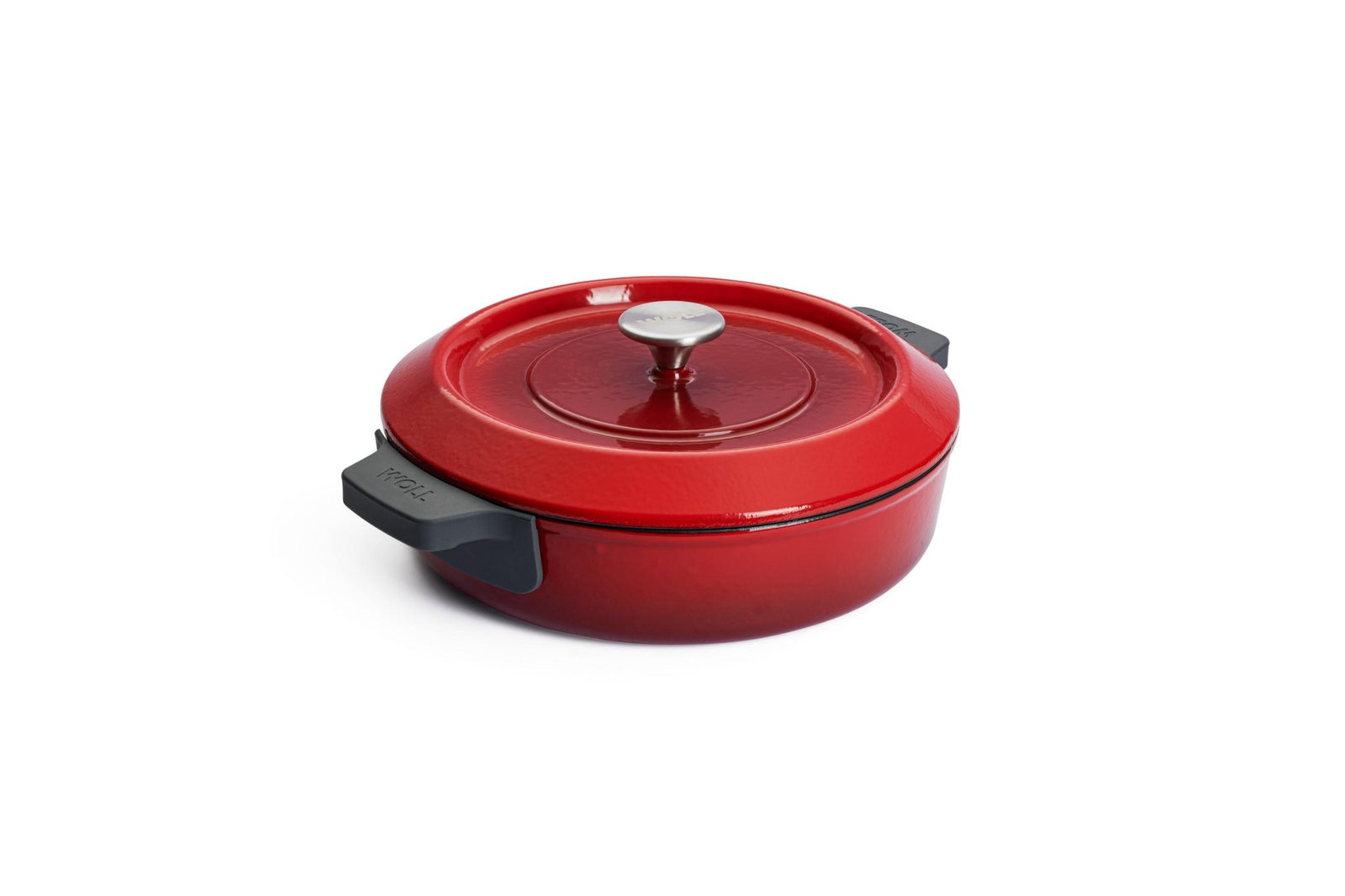 WO828CI - 010 - WOLL 'Iron Kasserolle mit Deckel in Chili Red Ø 28 cm, 7 cm 3,8 Lt'